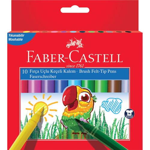 Faber-castell Winner Brush Fırça Uçlu Keçeli Kalem 10 Renk