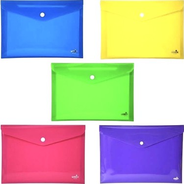 Umix Çıtçıtlı Zarf Dosya Neon Renkler A4
