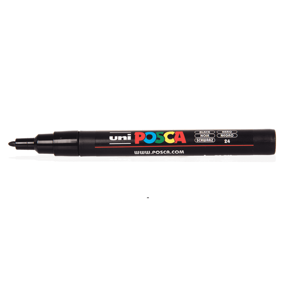 Uni Posca Pc-3m Siyah Boyama Markörü 0.9-1.3 Mm