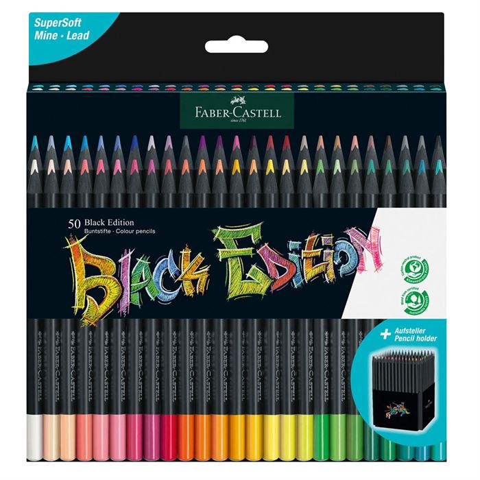 Faber-Castell Black Edition Kuru Boya Kalemi 50 Renk