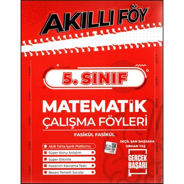 Gerçek Başarı Yayınları 5. Sınıf Matematik Akıllı Föy