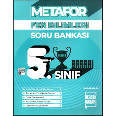 Gerçek Başarı Yayınları Metafor 5. Sınıf Fen Bilimleri Soru Bankası