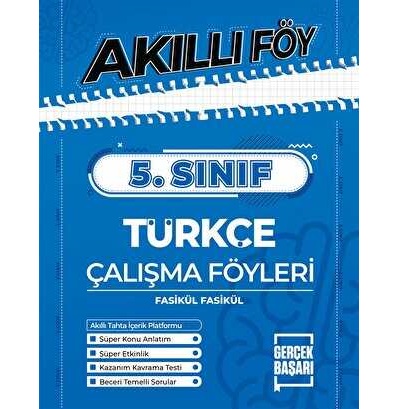 Gerçek Başarı Yayınları 5. Sınıf Türkçe Akıllı Föy