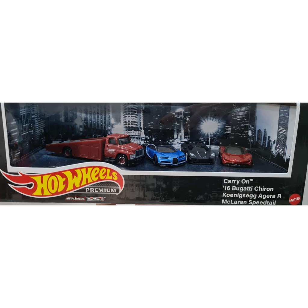 2022 Hot Wheels Carry On 16 Bugatti Chiron Mclaren Speedtail & Koenigsegg Agera R