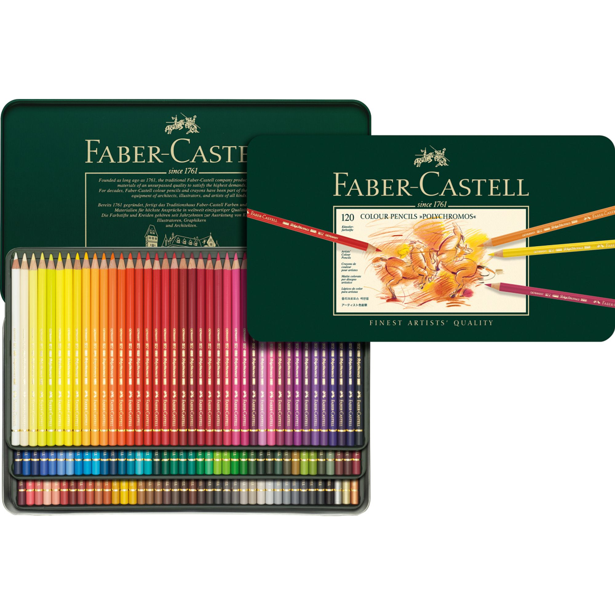 Faber Castell Polychromos Profesyonel Kuru Boya 120 Renk Metal Kutu