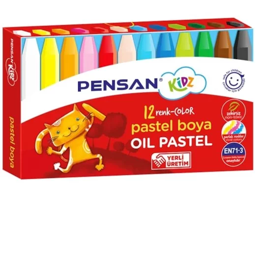 Pensan Kidz Pastel Boya 12 Renk Kutulu 98060