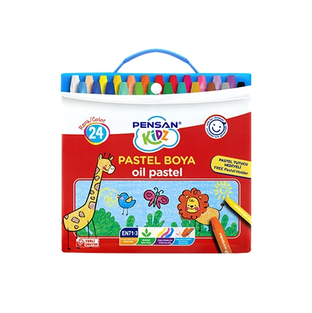 Pensan Kidz Çantalı Pastel Boya 24 Renk