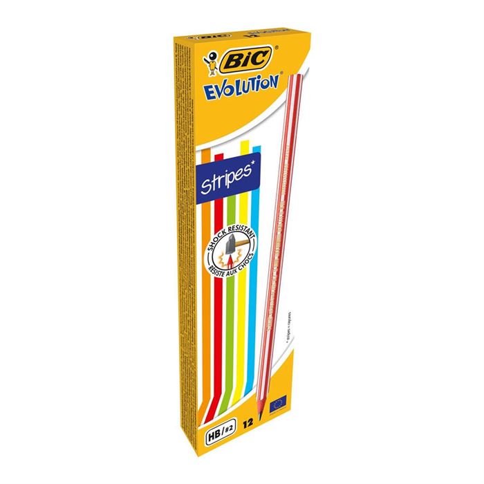 Bic Evolution Stripes Kurşun Kalem 12li Kutu Bic Evolution Stripes Kurşun Kalem 12li Kutu